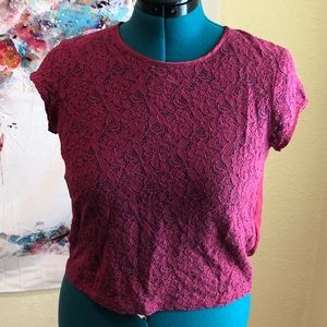 Maroon Lace H&M Top